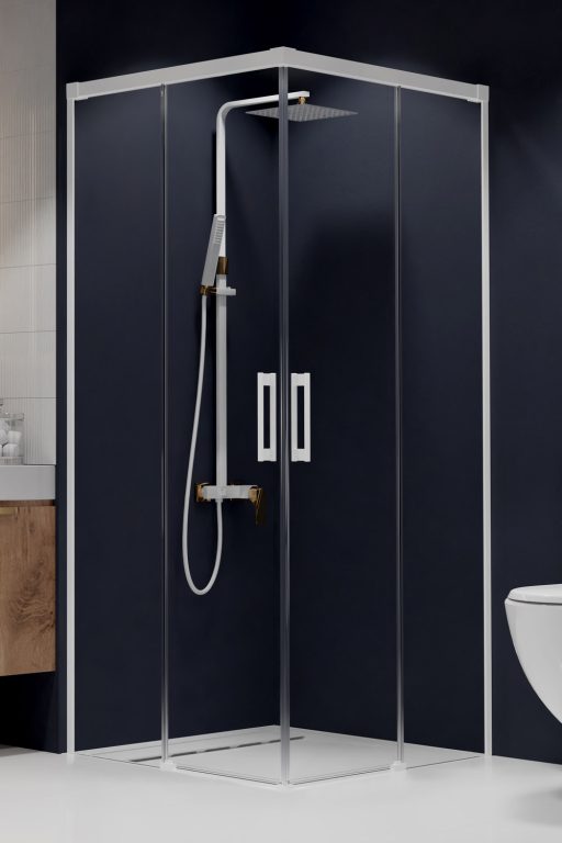 Radaway Idea KDD 70R, правая часть душевого угла 70 см, 
стекло прозрачное, профиль белый матовый