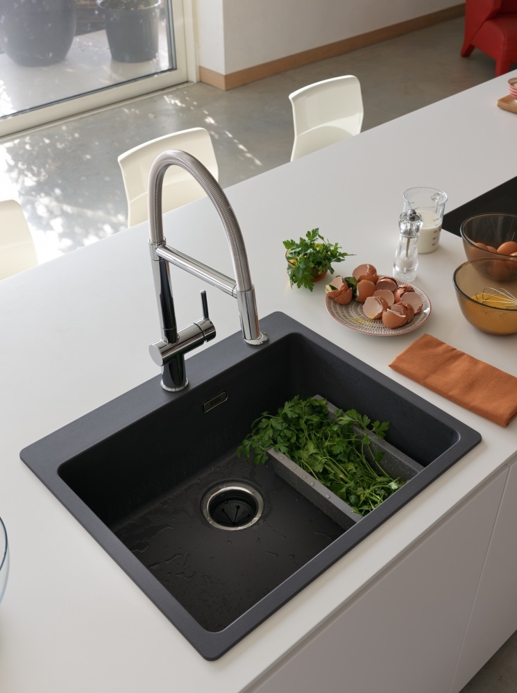 Franke Turbo Elite TE75S, измельчитель пищевых отходов 15.8хh38.6 см, с пневмокнопкой