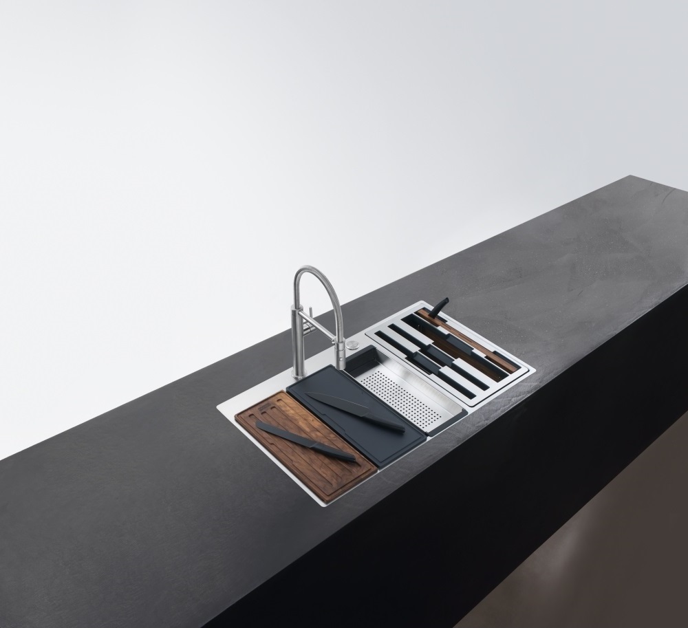Franke Box Center BWX 220-54-27TL, встраиваемая (2 варианта) кухонная мойка 86х51хh20 см, цвет полированная сталь