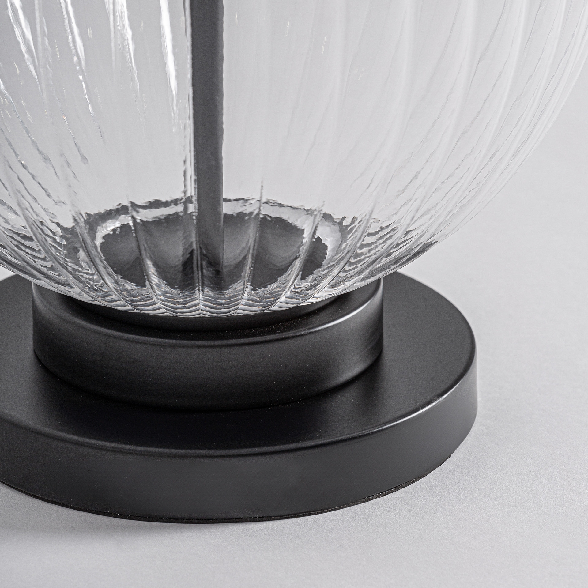 Настольная лампа Vical Xalsha 36395, прозрачное стекло, черный матовый