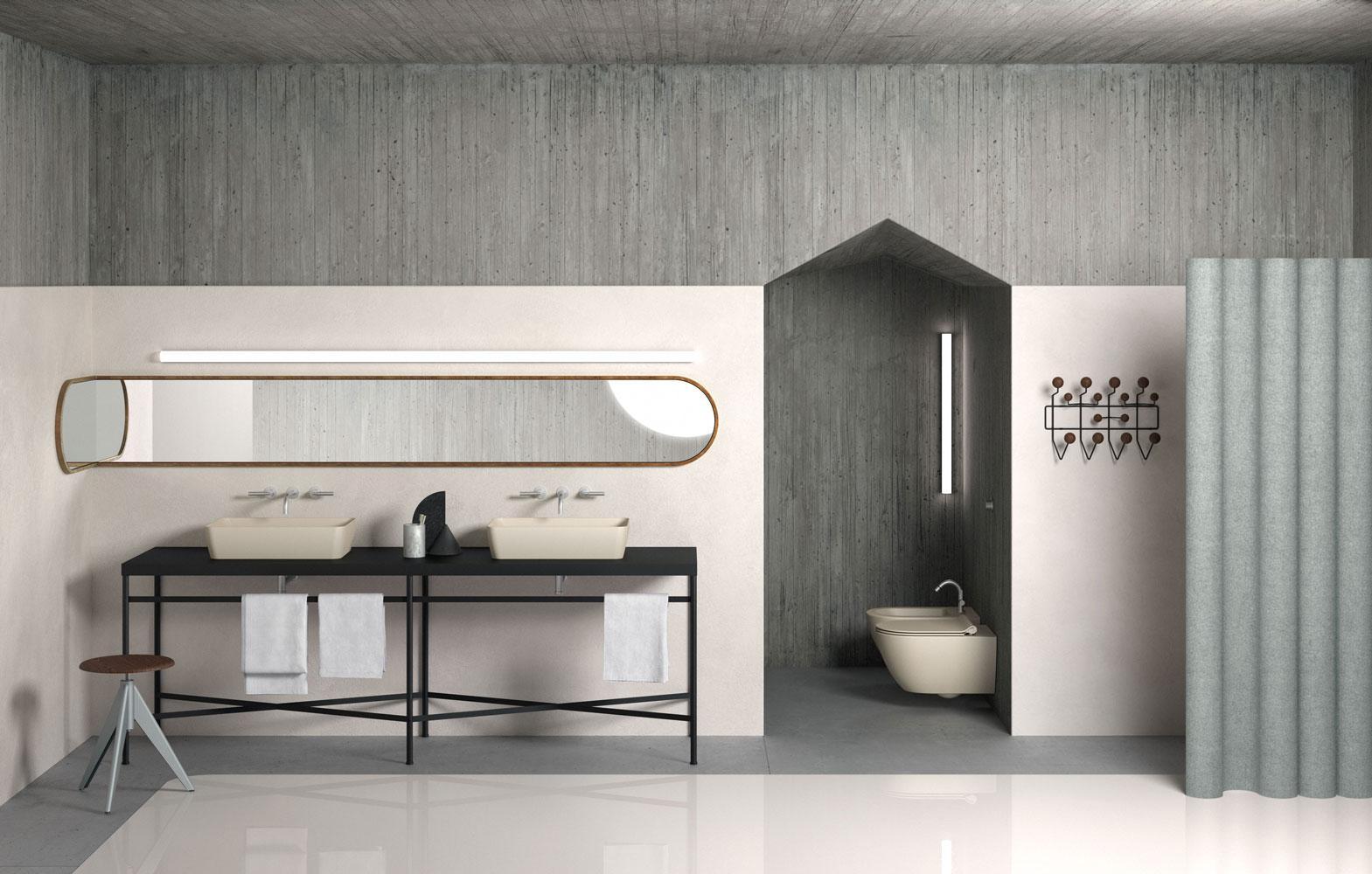 GSI Pura, подвесной безободковый унитаз 36х55 см (без сиденья), Swirlflush, Dualglaze, цвет Creta