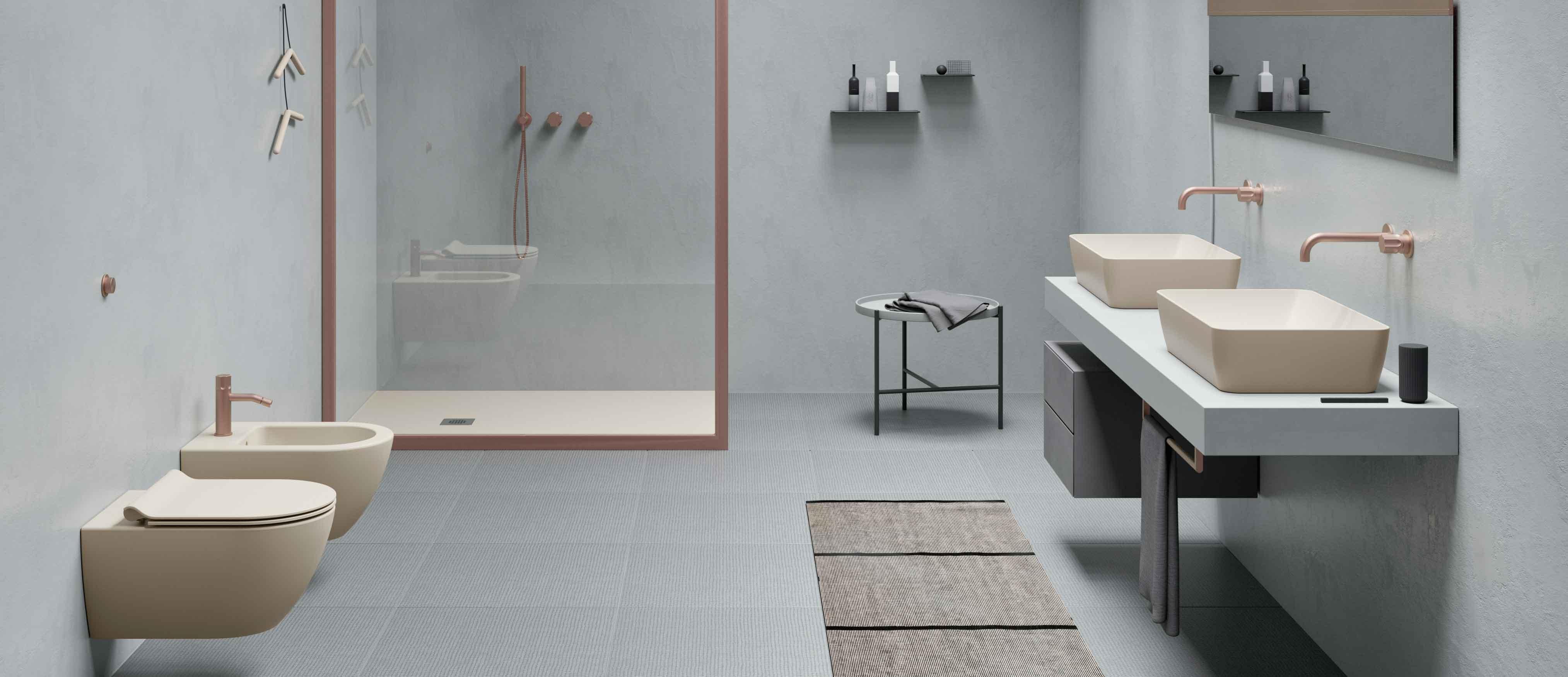GSI Pura, подвесной безободковый унитаз 36х55 см (без сиденья), Swirlflush, Dualglaze, цвет Creta