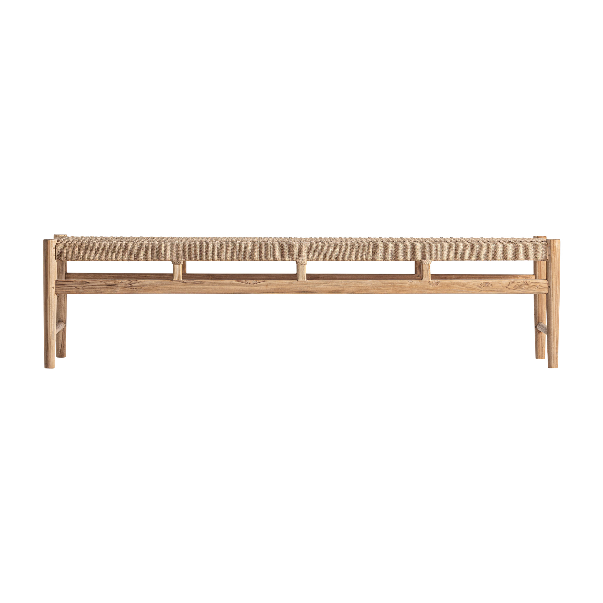 Скамья Vical Caen 37428, 180х40хh45 см, из массива тика, светлое дерево