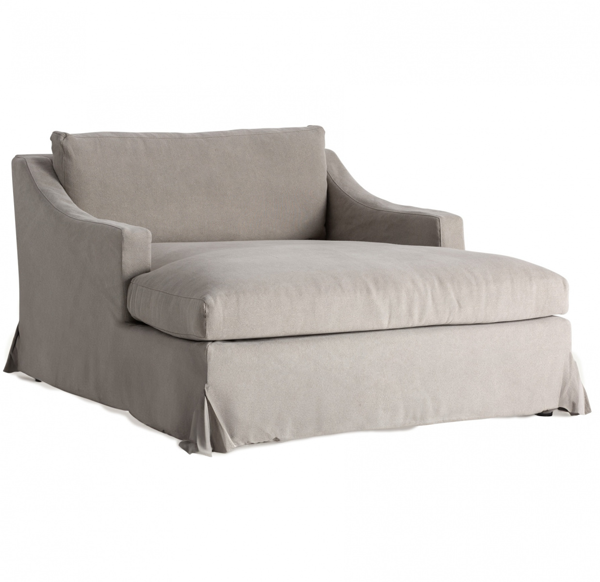 Кушетка Vical Arsac 37250, 130х172хh90 см, ножки из массива дерева, серый лен и хлопок