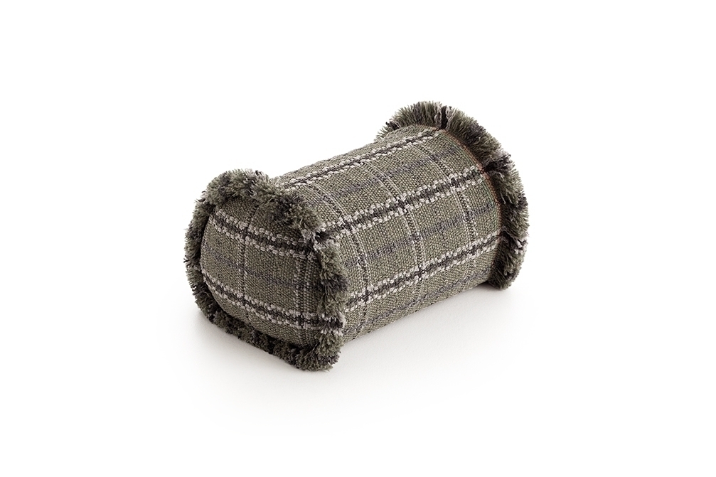 Подушка-ролл GL Tartan зеленая большая