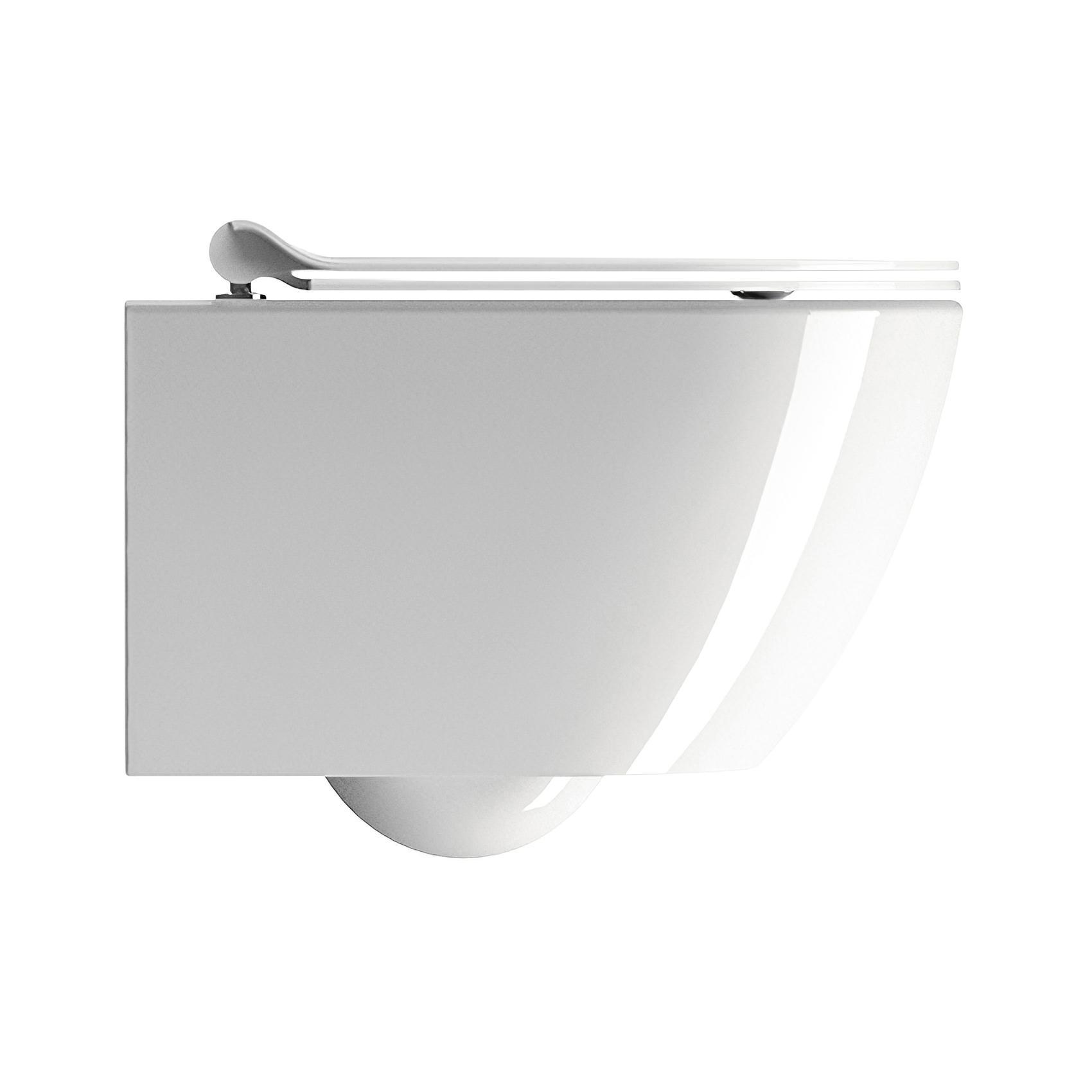GSI Pura, подвесной унитаз 36х50 см (без сиденья), Swirlflush, Dualglaze, цвет белый глянцевый