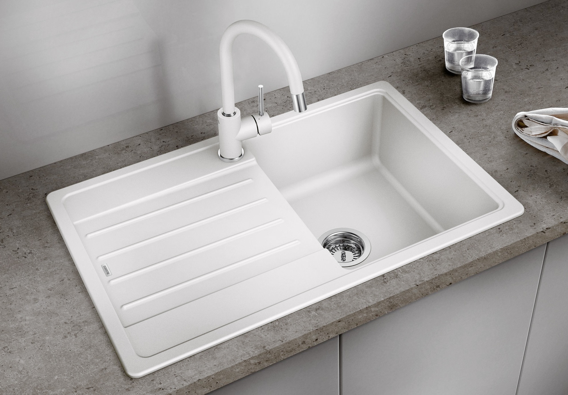 Blanco Legra 45S, 522203, встраиваемая сверху кухонная мойка 78х50хh19 см, цвет белый матовый
