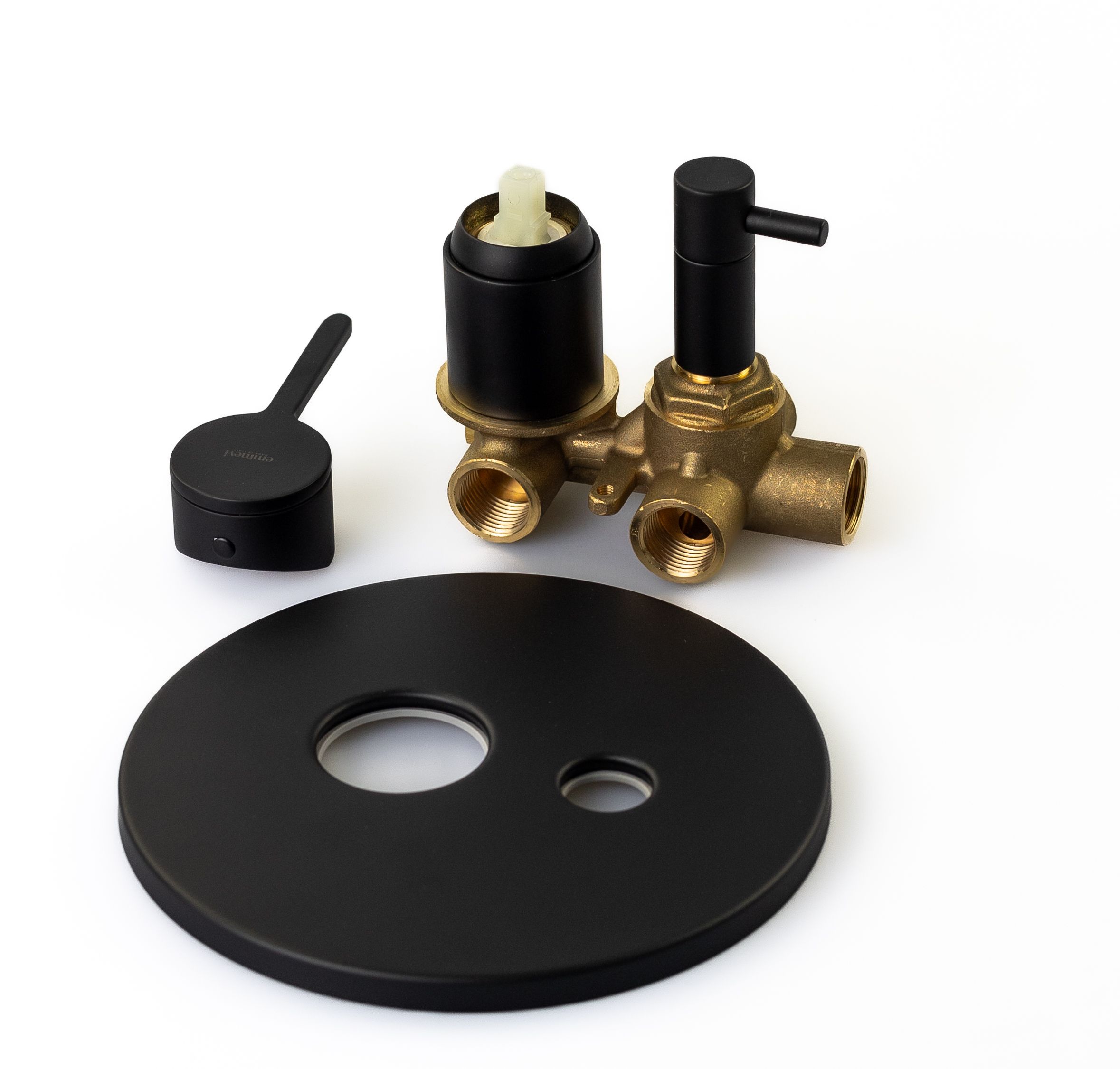 Встраиваемый смеситель для душа Emmevi Filobrass 85029/NEO, на 3 потребителя, черный матовый