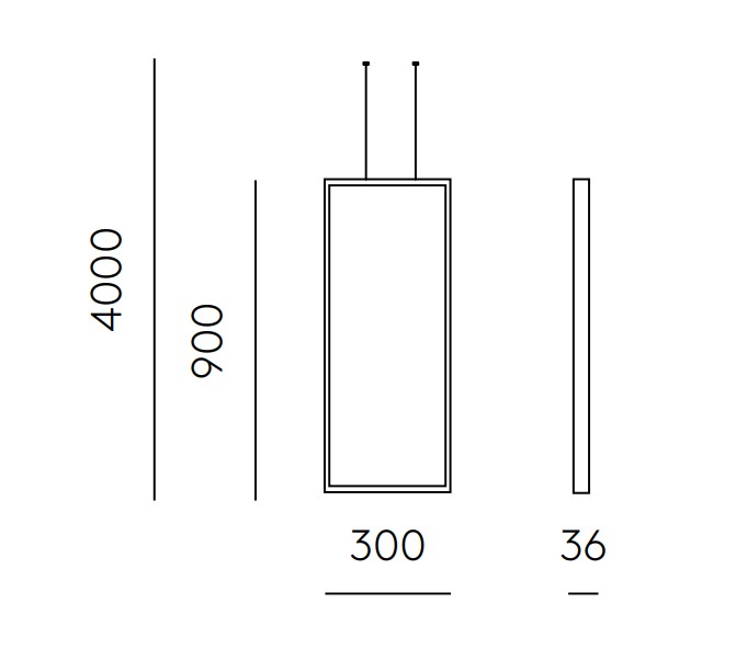 Aromas del Campo Frame, подвесной светильник 30х90 см, цвет бронза