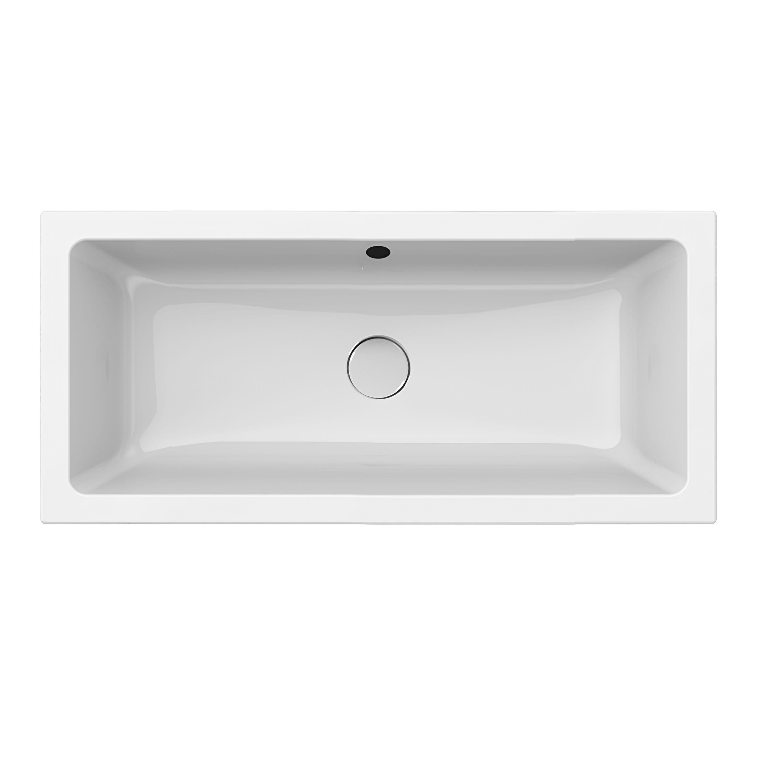 GSI Kube X, встраиваемая сверху раковина 80х37хh17.5 см, Extraglaze, цвет белый глянцевый
