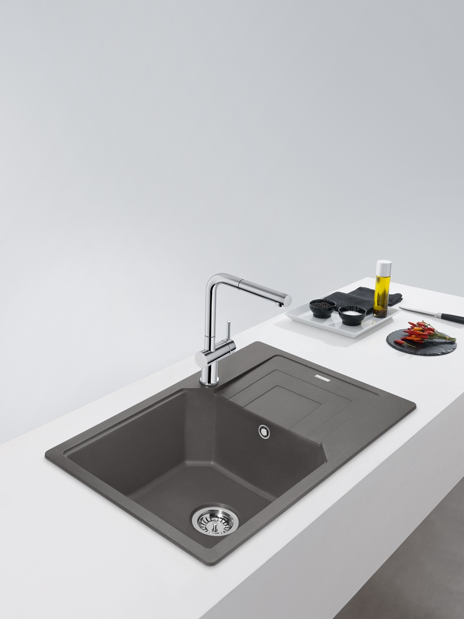 Franke Urban UBG 611-78L, встраиваемая (2 варианта) кухонная мойка 78х50хh22 см, 
цвет серый камень
