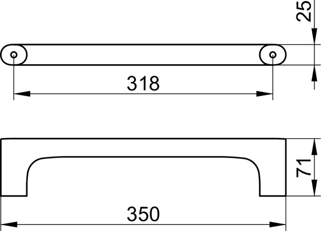 Keuco Edition 400, поручень 35 см, цвет брашированная бронза