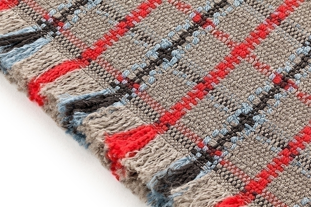 Подушка GL Tartan синяя 70x70