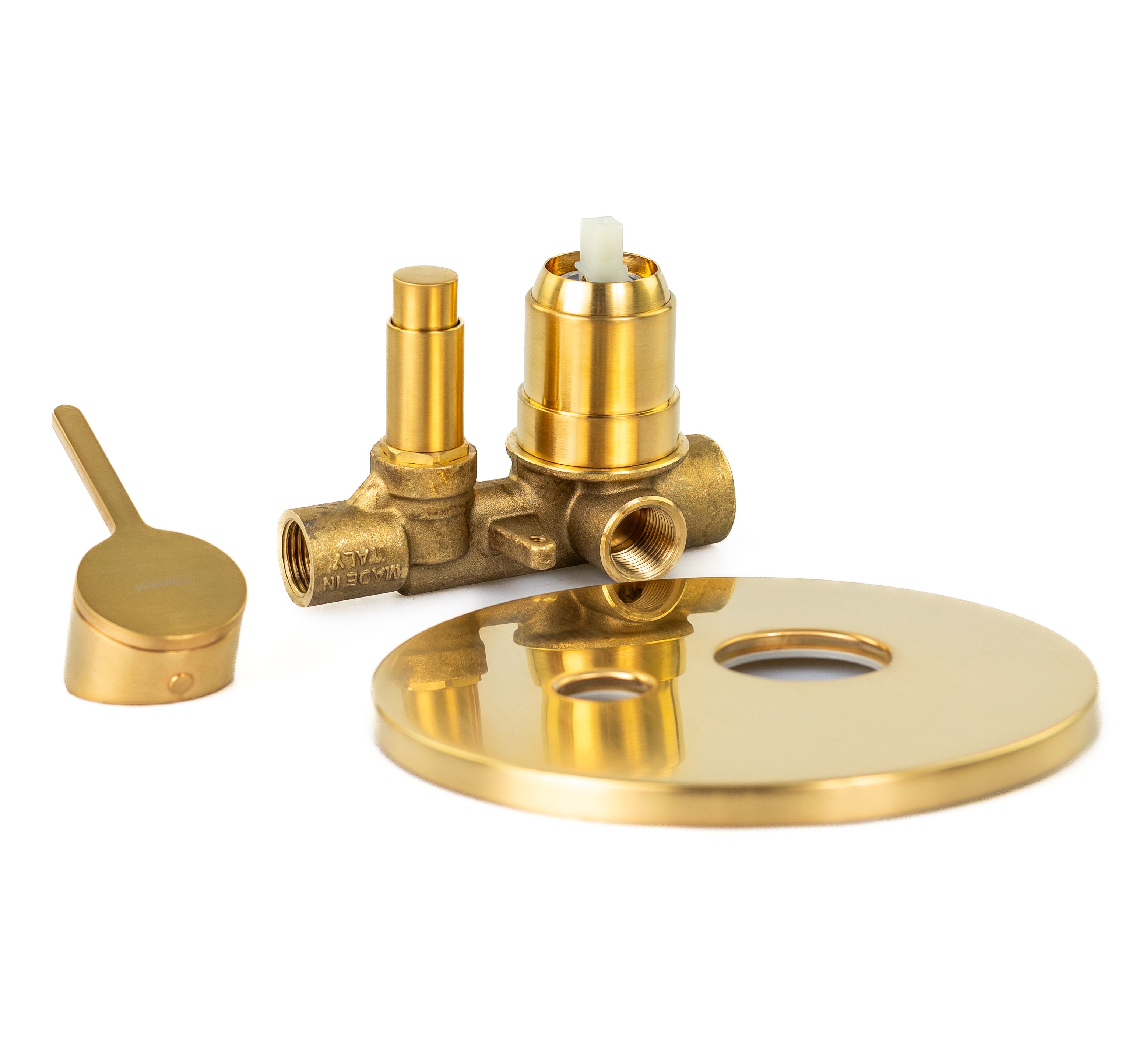 Встраиваемый смеситель для душа Emmevi Filobrass 85019/ORS, на 2 потребителя, брашированное золото