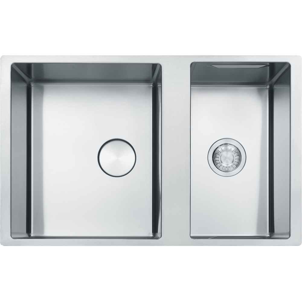Franke Box Center BWX 120-41-27, встраиваемая снизу кухонная мойка 82х52хh20 см, цвет полированная сталь