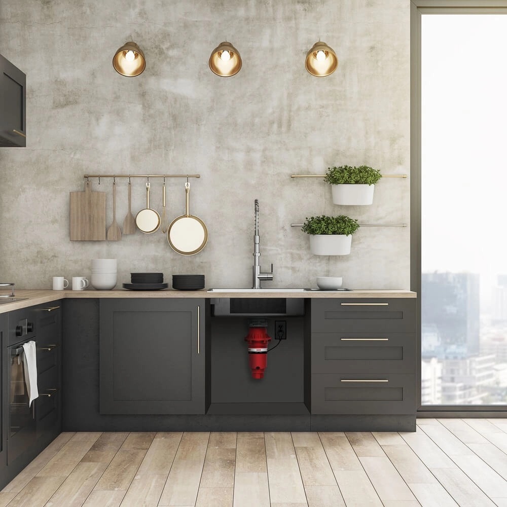 Franke Turbo Elite TE75S, измельчитель пищевых отходов 15.8хh38.6 см, с пневмокнопкой