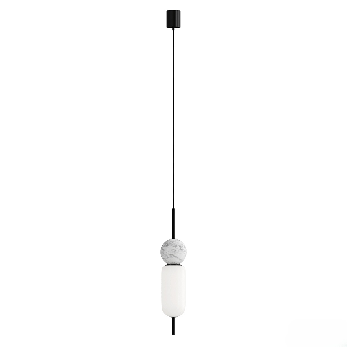 Подвесной светильник Aromas del Campo Anet C1206, белый мрамор, черный матовый