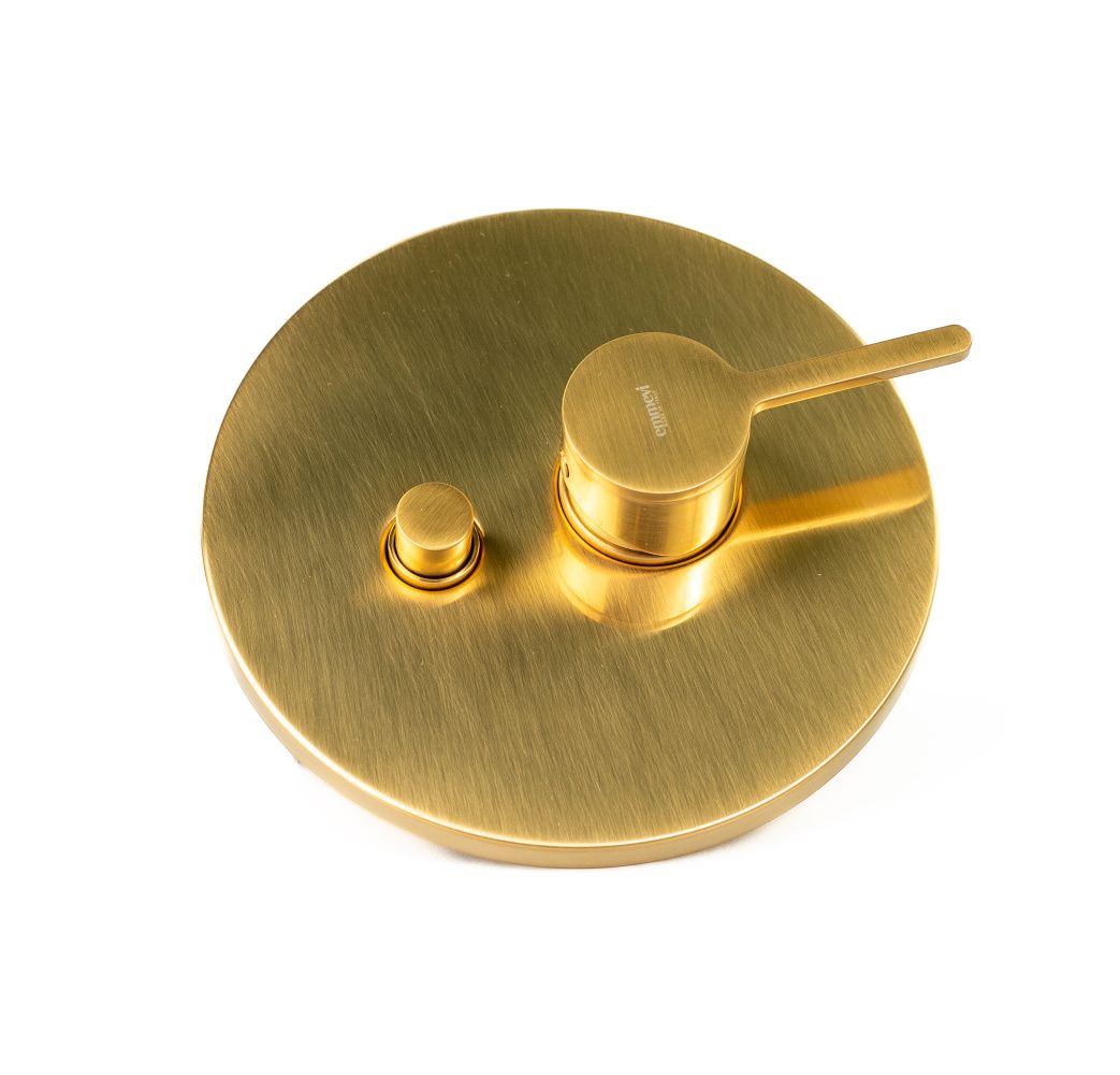 Встраиваемый смеситель для душа Emmevi Filobrass 85019/ORS, на 2 потребителя, брашированное золото