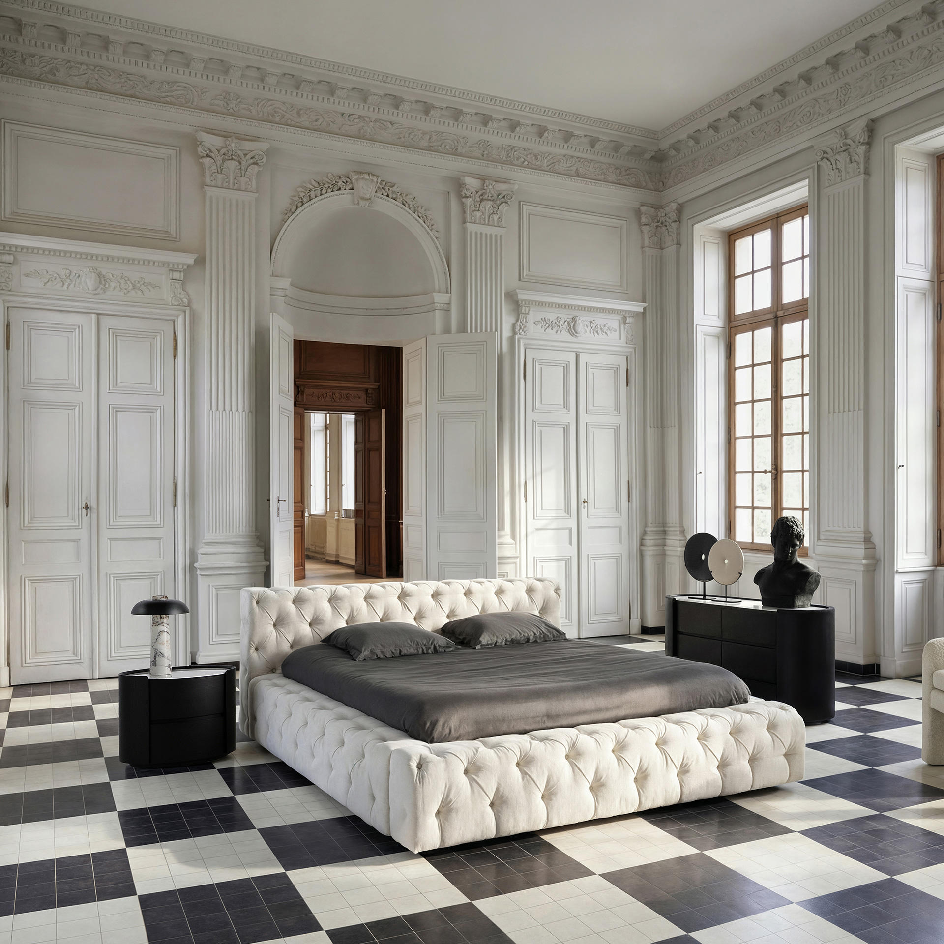 Комод Vical Isola 36390, 140х47хh78 см, из шпона дуба, черный