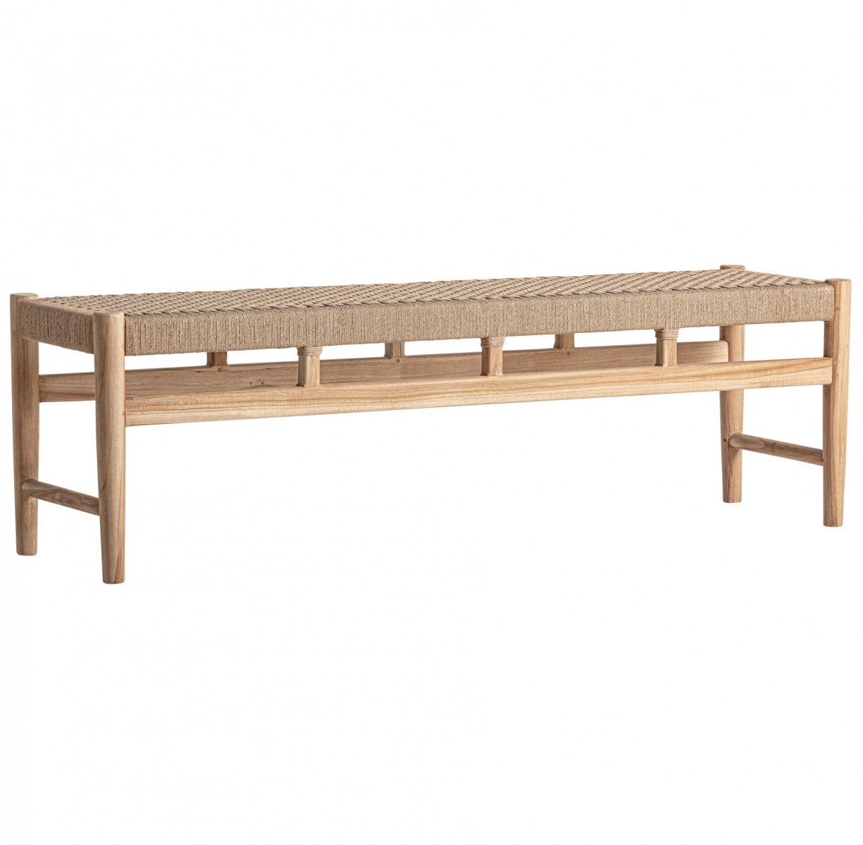 Скамья Vical Caen 37429, 150х40хh45 см, из массива тика, светлое дерево