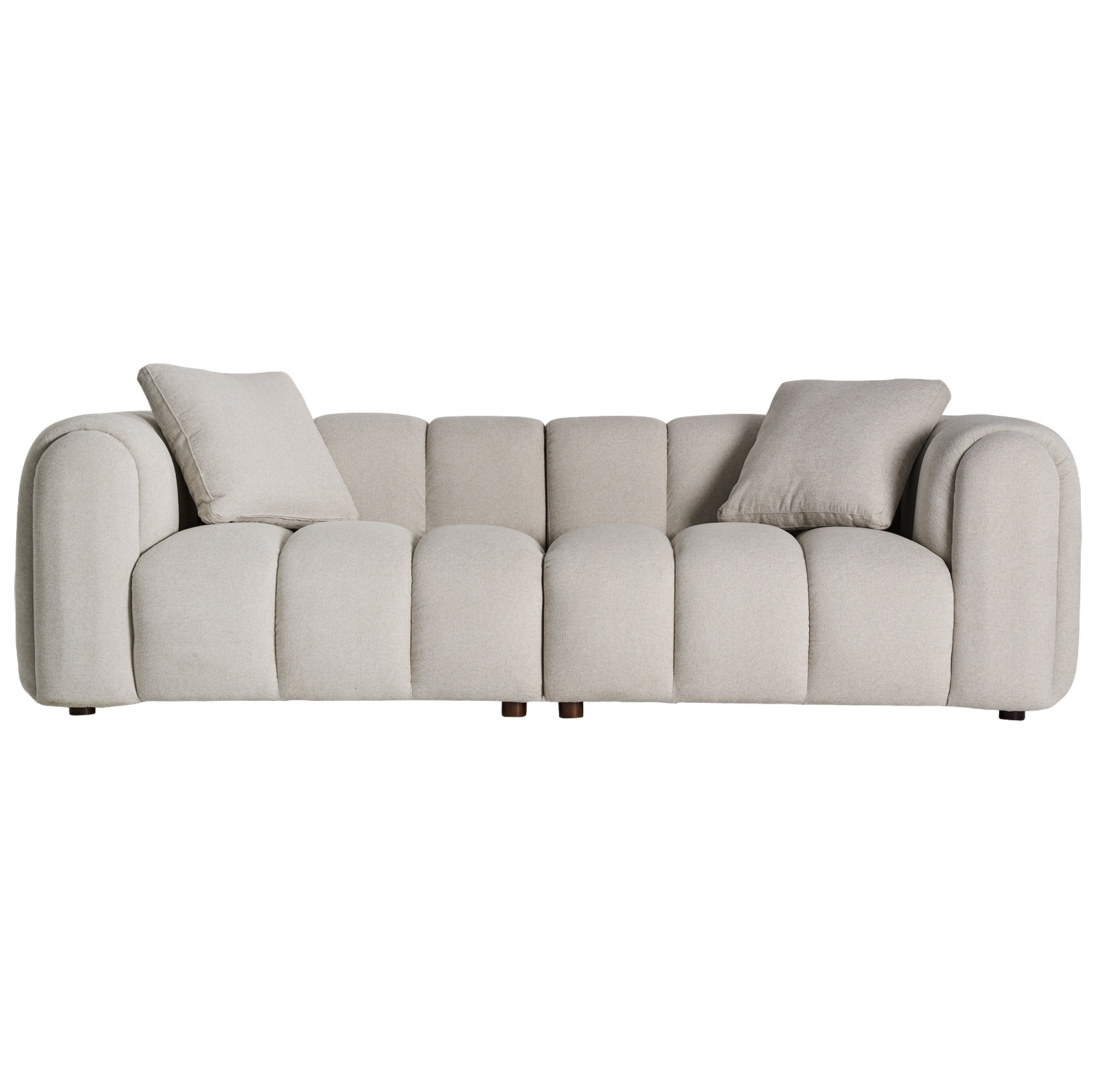 Правый модуль дивана Vical Dortan 37252, 125х105хh88 см, ножки из массива дерева, бежевый полиэстер