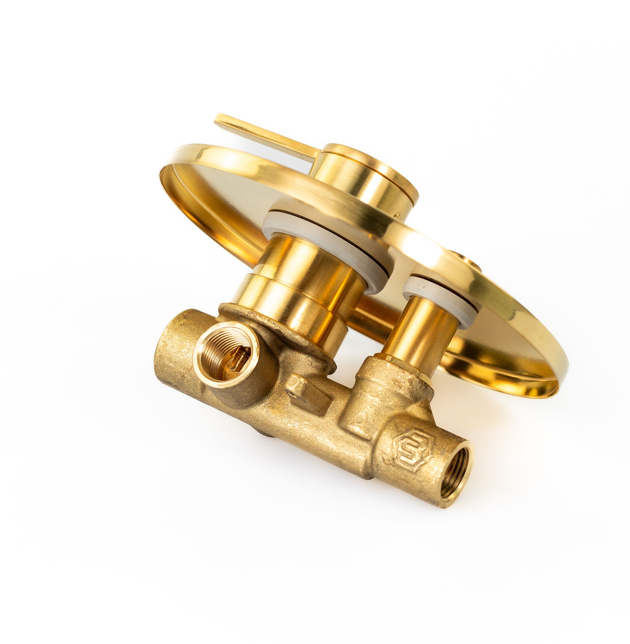 Встраиваемый смеситель для душа Emmevi Filobrass 85019/ORS, на 2 потребителя, брашированное золото