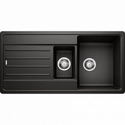 Blanco Legra 6S, 526086, встраиваемая сверху кухонная мойка 100х50хh19 см, цвет черный матовый