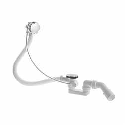 Duravit D-Code, полуавтоматический стандартный (53 см) слив-перелив с донным клапаном, цвет хром