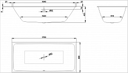 Стальная ванна Bette Loft 170х80, 3171-000 встраиваемая, белый