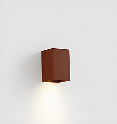 Faro Lune SQ 1L, настенный прямоугольный светильник 40533, цвет терракотовый