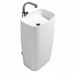 Раковина Flaminia Flag FG52C, напольная 50x38хh90 см, слив в стену, белый глянцевый