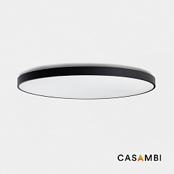 Потолочный светильник DOMIO Ш1000 95W черный OPAL 4000K CRI80 CASAMBI