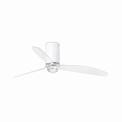 Потолочный вентилятор Mini Tube Fan LED мат. белый/прозрачный 128 см