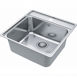 Franke Bell BCX 210-51TL, встраиваемая (2 варианта) кухонная мойка 51х51хh20 см, цвет полированная сталь