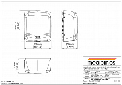Mediclinics Optima, автоматическая сушилка для рук, цвет полированная сталь
