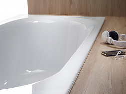 Стальная ванна Bette Comodo 180х80, 1251-000 AS встраиваемая, с покрытием Anti-Slip Sense, белый