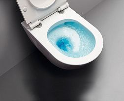 GSI Pura, подвесной унитаз 36х50 см (без сиденья), Swirlflush, Dualglaze, цвет белый глянцевый