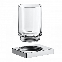 Keuco Edition 90 Square, подвесной стакан из хрусталя, цвет хром