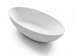 Treesse Carezza, ванна отдельностоящая 180х85хh52 см, Solid Surface, цвет белый матовый