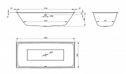 Стальная ванна Bette Loft 180х80, 3172-000 PLUS встраиваемая, с покрытием 
BetteGlasur®Plus, белый