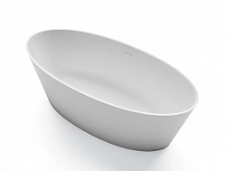 Treesse Alma, ванна отдельностоящая 175х80хh55 см, Solid Surface, цвет белый матовый