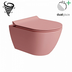GSI Pura, подвесной безободковый унитаз 36х50 см (без сиденья), Swirlflush, Dualglaze, цвет Blush