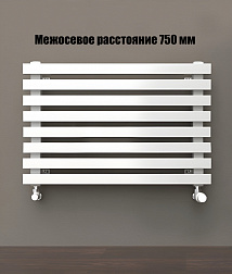 KZTO Quadrum 40H 750-9, радиатор без термоклапана 83хh54.1 см, подкл. нижнее по краям, цвет белый муар