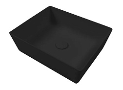 Раковина Hatria Happy Hour A0Y1VH02, накладная 50х38 см, черный матовый