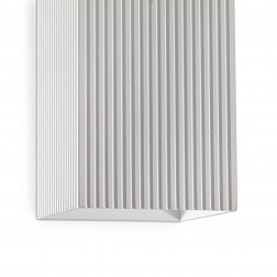 Faro Lune SQ 2L, настенный прямоугольный светильник 40565, с рифлениями, цвет белый матовый