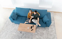 Диван Paradis 3pl ножки - пластик Black 3 cm