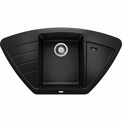 Blanco Zia 9E, 526031, встраиваемая сверху кухонная мойка 93х51хh18 см, цвет черный матовый