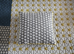 Подушка Silai светло-серый - синий 50x50