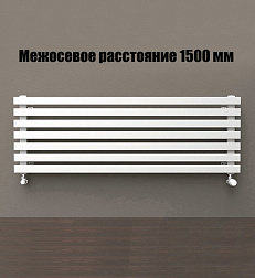 KZTO Quadrum 40H 1500-4, радиатор без термоклапана 158хh24.1 см, подкл. нижнее по краям, цвет белый муар