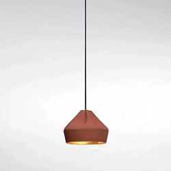 Подвесной светильник Pleat Box 24 терракотово-золотой